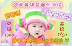 沈阳英华育婴师培训班9月15日脱产班开课