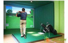福建高尔夫楼顶人工果岭 高尔夫室内模拟器 推杆练习器
