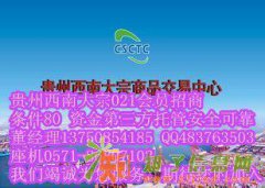 找平台投资就找贵州西南大宗