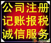 上海公司注册、记帐、转让、注销、变更、审批