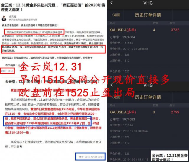 金云岚：黄金一路多一路爆赚，追空被套亏损看这里回本有望！