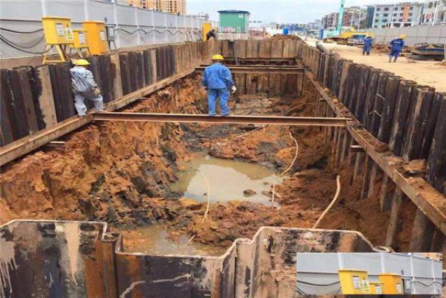 北京打桩公司专业打拔15米钢板桩拉森桩施工