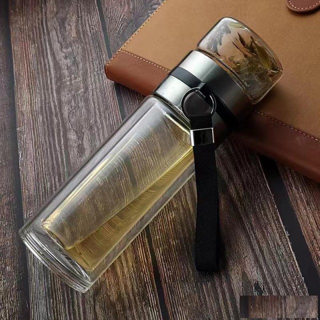 潍坊批发玻璃杯印字印logo礼品杯双层玻璃杯茶杯定制