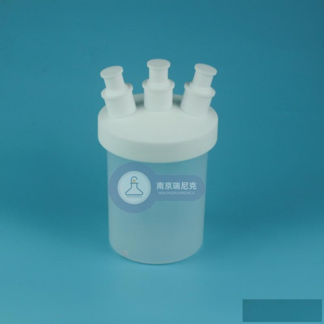 PFA三颈平底烧瓶500ml四氟反应瓶透明可视耐酸碱可定制