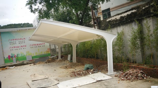 厂家搭建膜结构停车棚景观棚遮阳棚市政工程膜结构停车棚