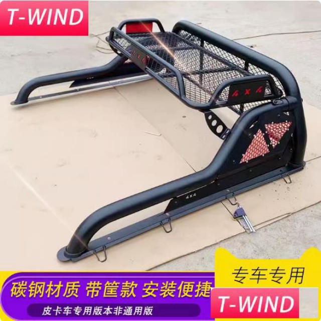 DMAX海拉克斯revo皮卡车带筐龙门架防滚架改装件