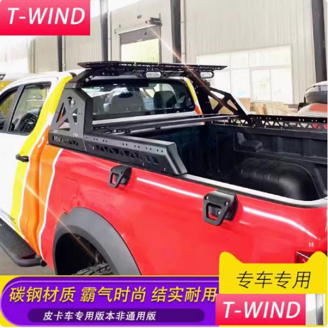 江淮帅铃t8/T6皮卡车带筐行李筐龙门架护栏架改装