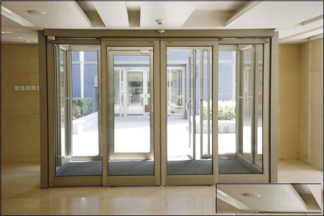 房山区维修地弹簧玻璃门安装玻璃自动门价格