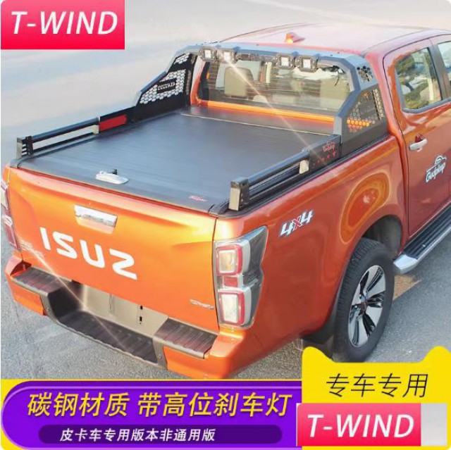 21款江西五十铃dmax皮卡车新款带灯龙门架防护栏改装