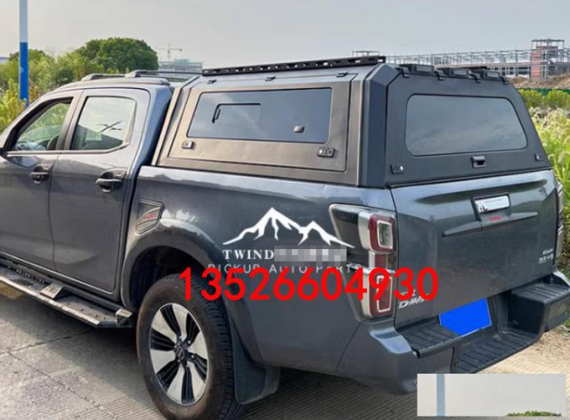 21款江西五十铃dmax皮卡车三开门推拉窗高盖后箱盖改装