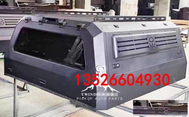 长城金刚炮皮卡车三开门加高20cm全焊后箱盖铁盖货箱盖