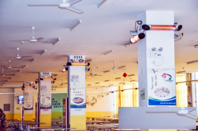 伟而特红外供暖真正解决学生餐厅的供暖难题