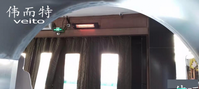 伟而特红外供暖解决北京美食广场高大空间取暖难题