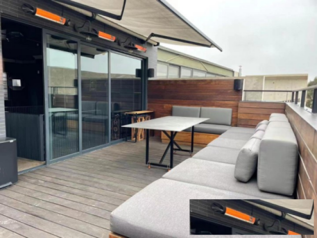 伟而特红外供暖真正解决户外餐厅寒冷问题