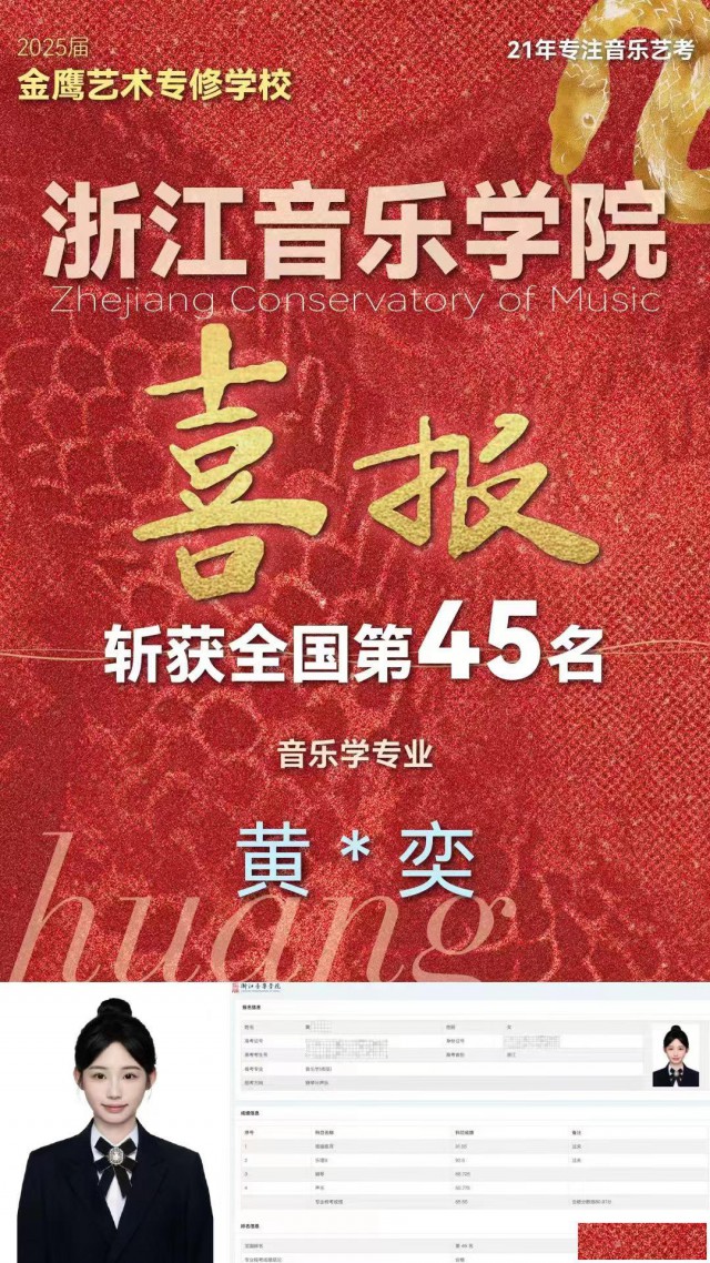 金鹰艺术专修学校2025届学员：小小的人儿，大大的能量