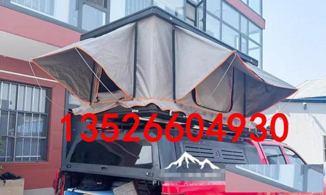 皮卡车通用高盖三开门盖顶加装露营直升顶帐蓬睡帐改装