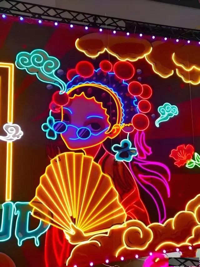 上海长宁区门头广告灯箱制作，led柔性霓虹灯制作安装