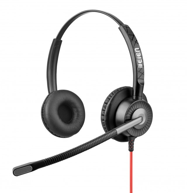 贝恩BS29USB双耳ENC降噪话务耳机头戴式耳麦