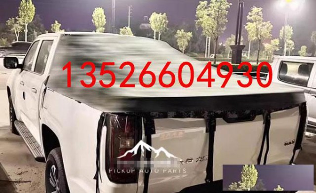 江铃大道皮卡车软盖雨蓬布帆布PVC防雨斜式后盖布盖改装