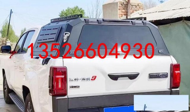 江铃域虎7/3/5皮卡车分体锰钢三开门高盖后箱盖改装件