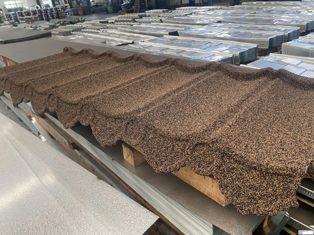 浙江铭臣建材彩石金属瓦防水防火防震耐腐厂家直销