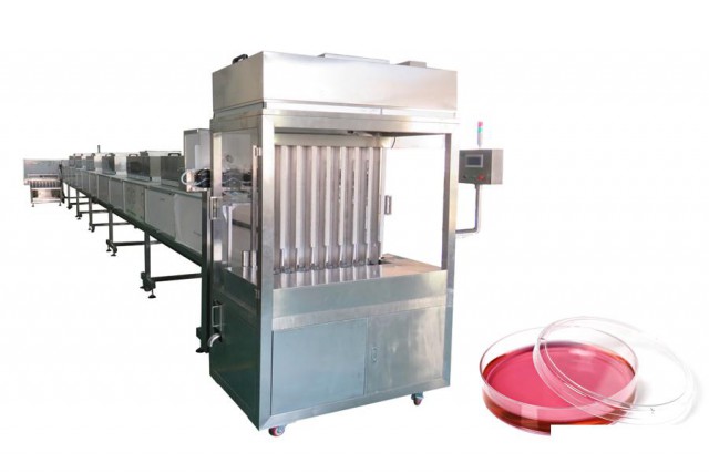 平板培养基8通道自动灌装设备生产线