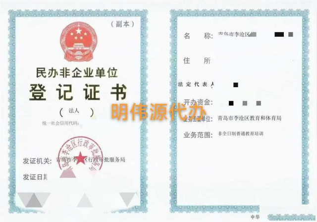 办理民办非资质