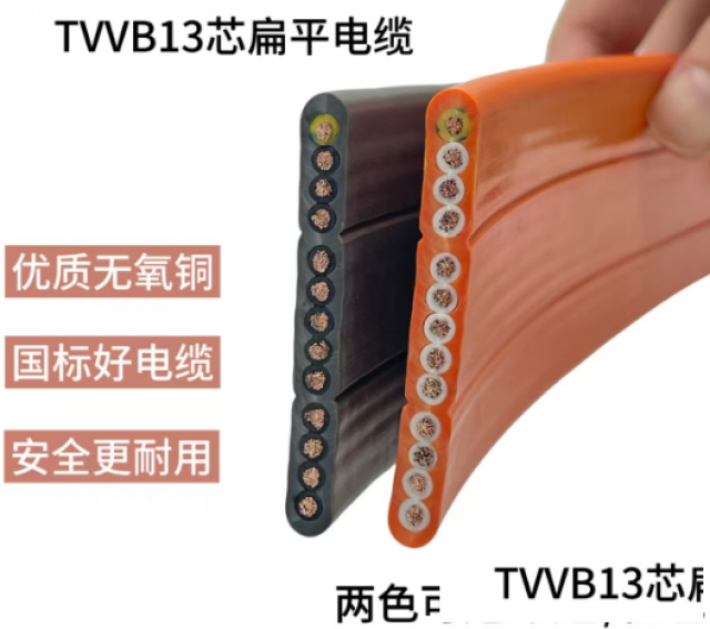 兴晟达天车行车扁平电缆TVVB13*2.5mm2