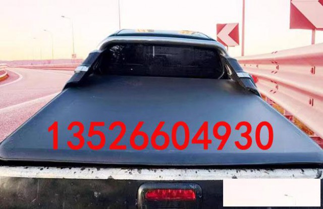 三菱L200皮卡车后备箱车斗软卷帘pu面平板盖软盖子