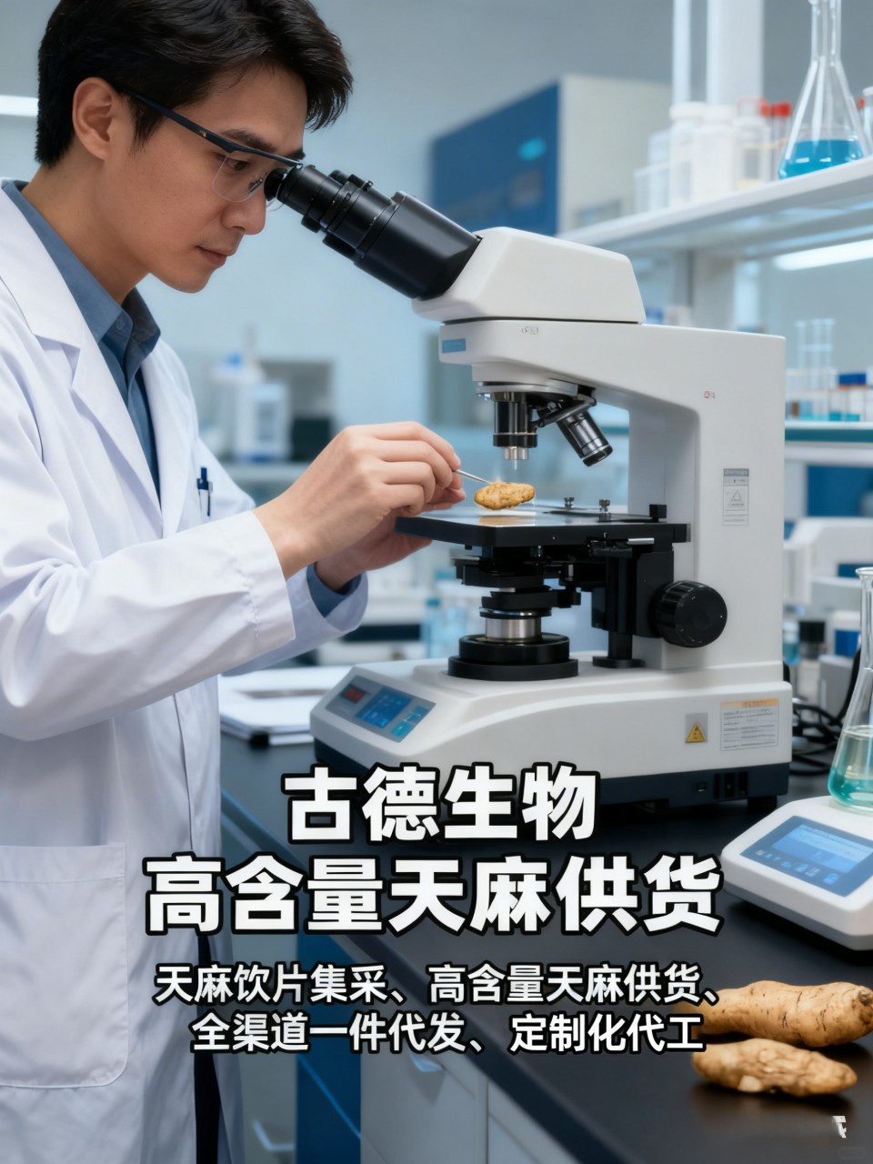 古德生物天麻适配中药配方合规达标浸出物15%天麻素0.25%